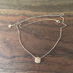 Kendra Scott Davie Pendant Necklace in  Gold Plated and  Gold Drusy